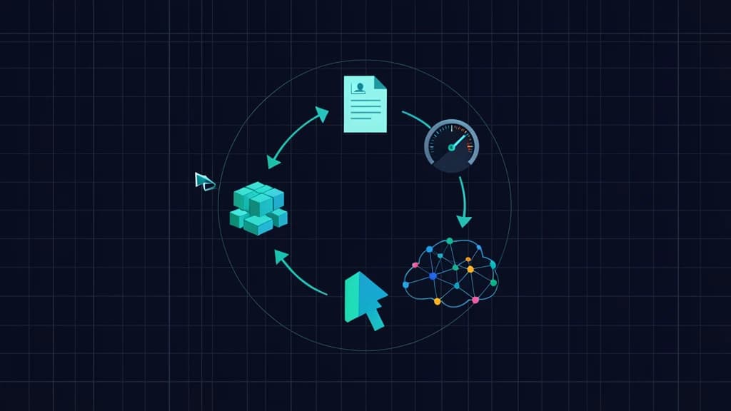 Lifecycle loop connecting an agent specification to scaffolding, evaluation, cloud deployment, publishing, and observability