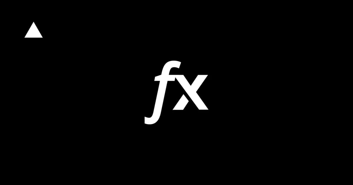 Official fx mark on a dark background for Vercel Labs' native coding agent