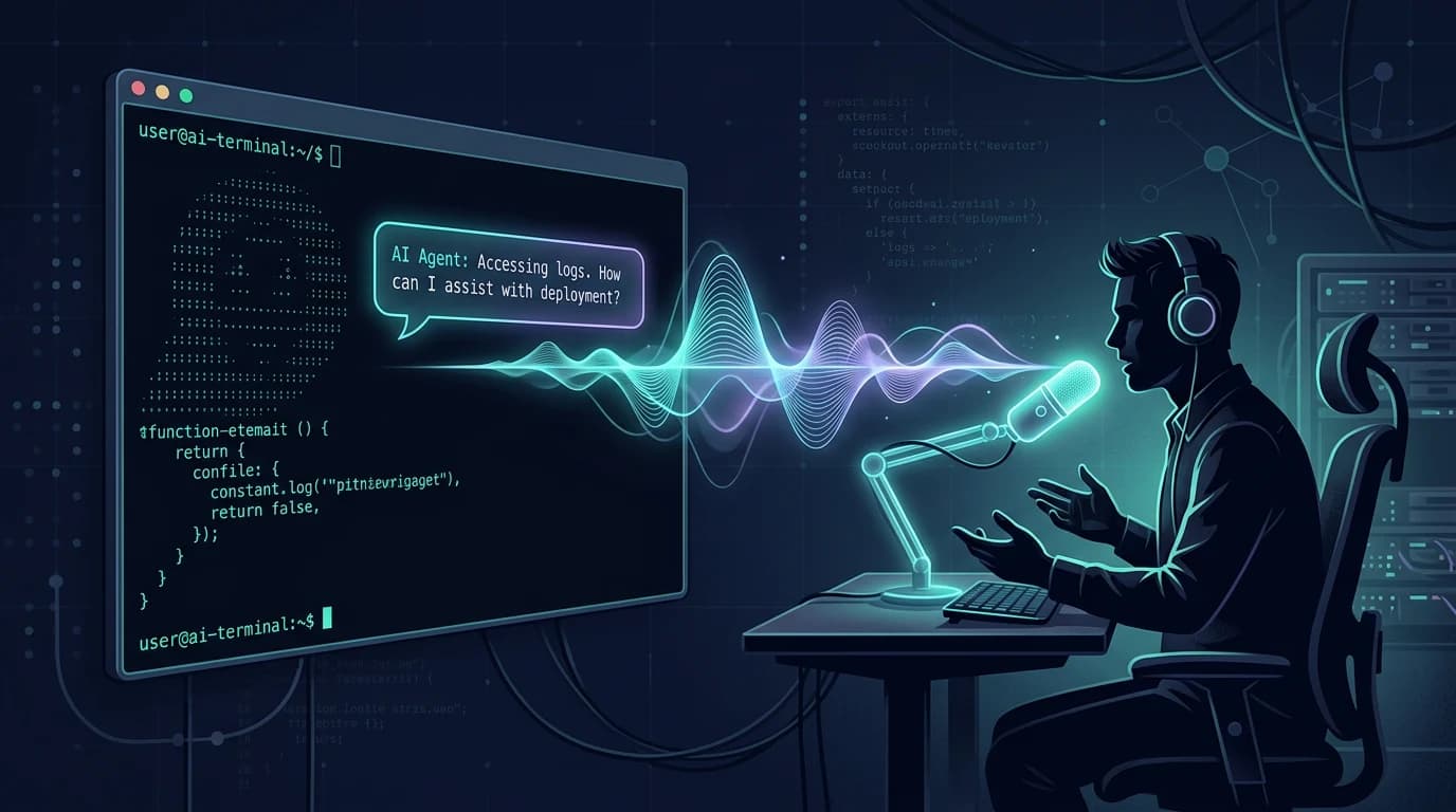 Antigravity voice mode hero art: talk to your coding agent