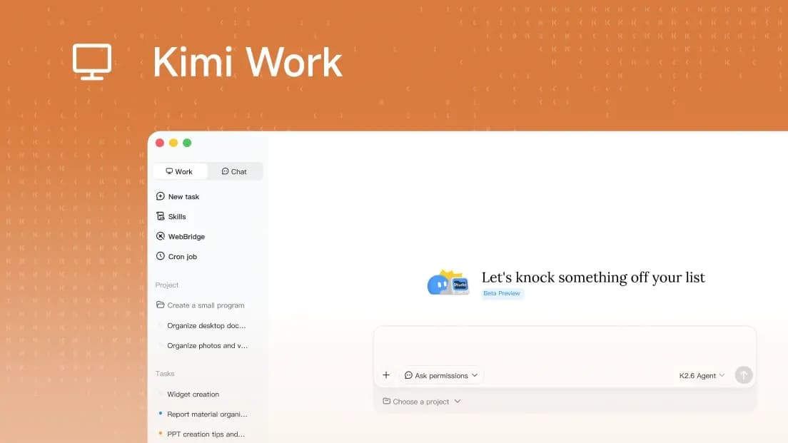 Official Kimi Work product preview