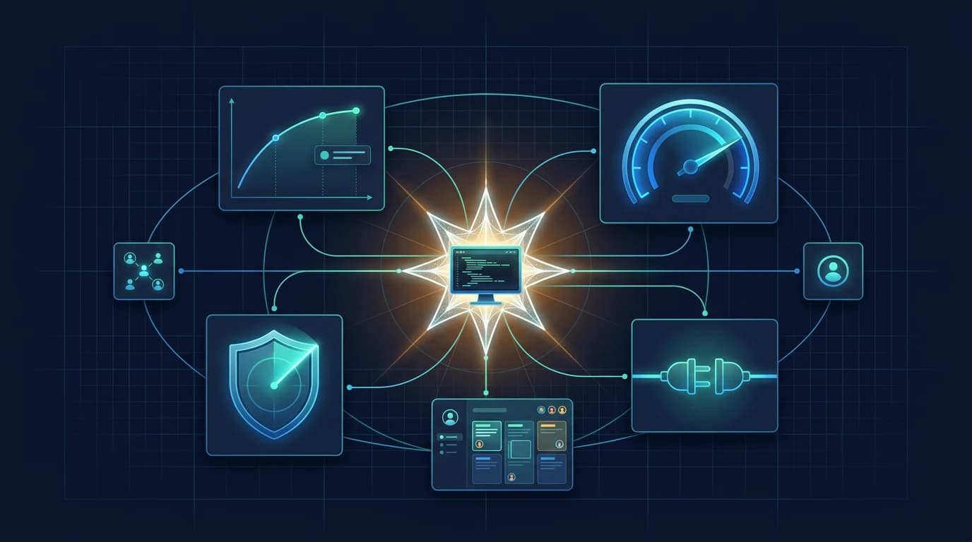 DevDay 2026 hero art — the announcement set spanning models, agents, Codex, and collaboration