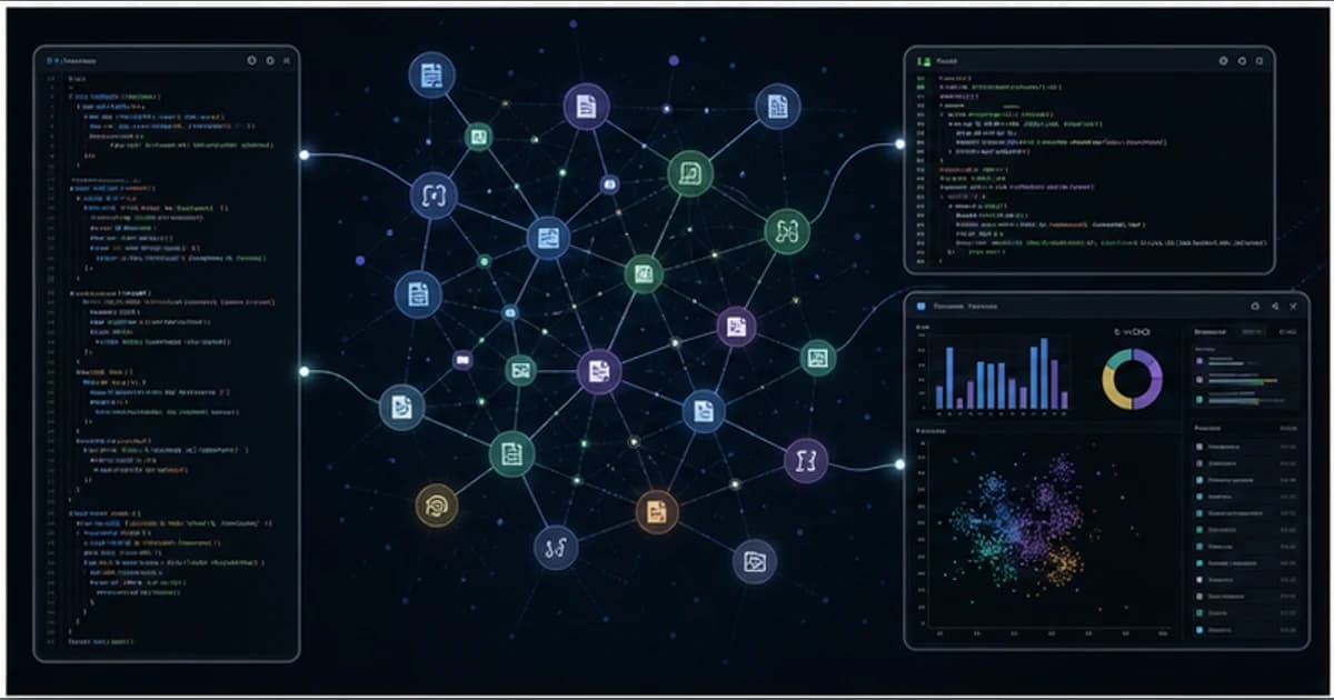 Understand Anything guide hero showing a codebase knowledge graph dashboard, agent terminals, and connected source files