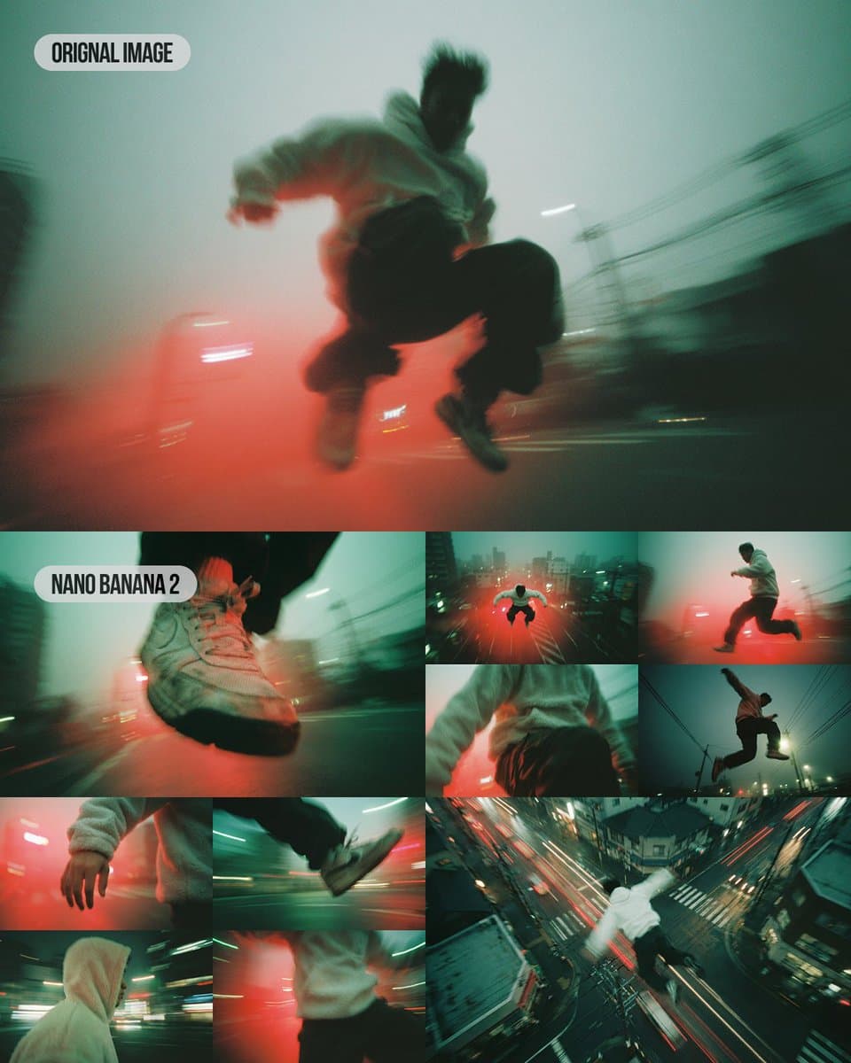 Urban Action Photography | Motion Blur & Long Exposure City - Sports Action AI prompt