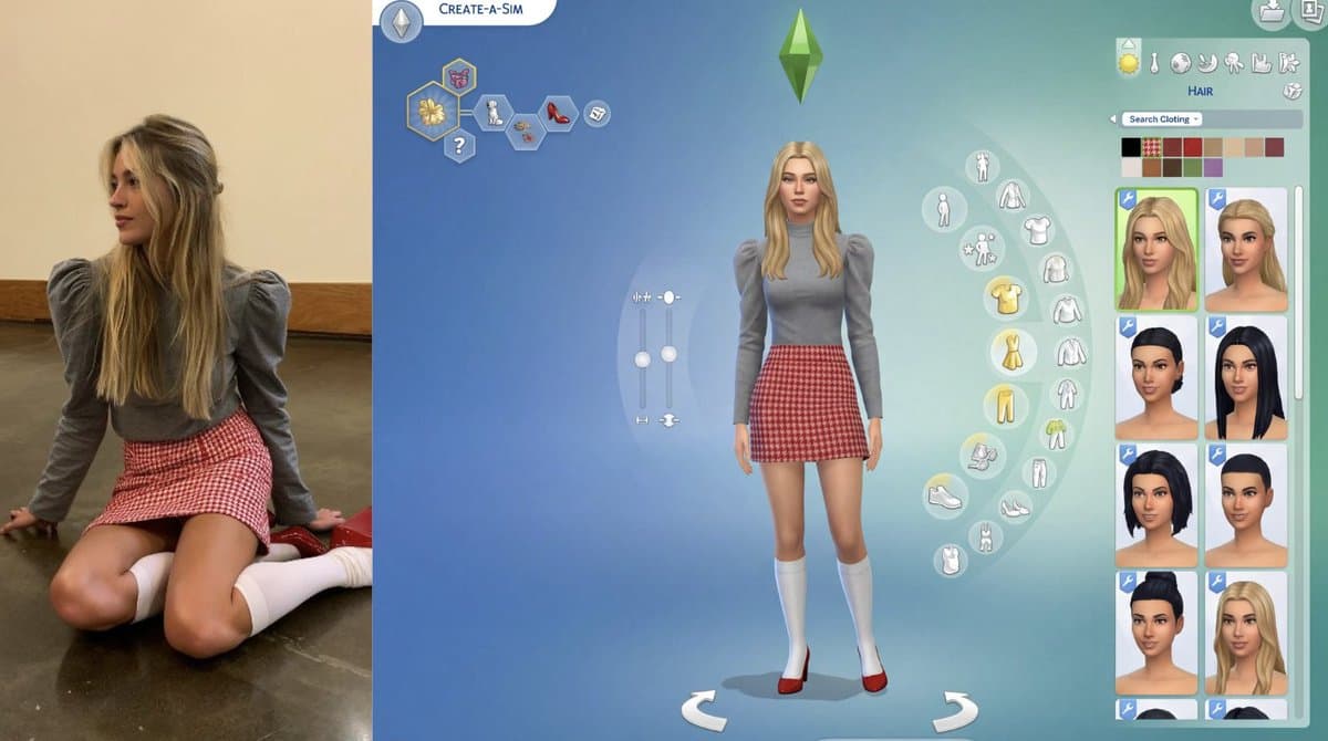 Sims 4 Character Design: Real Outfit Recreation - Character Design AI prompt