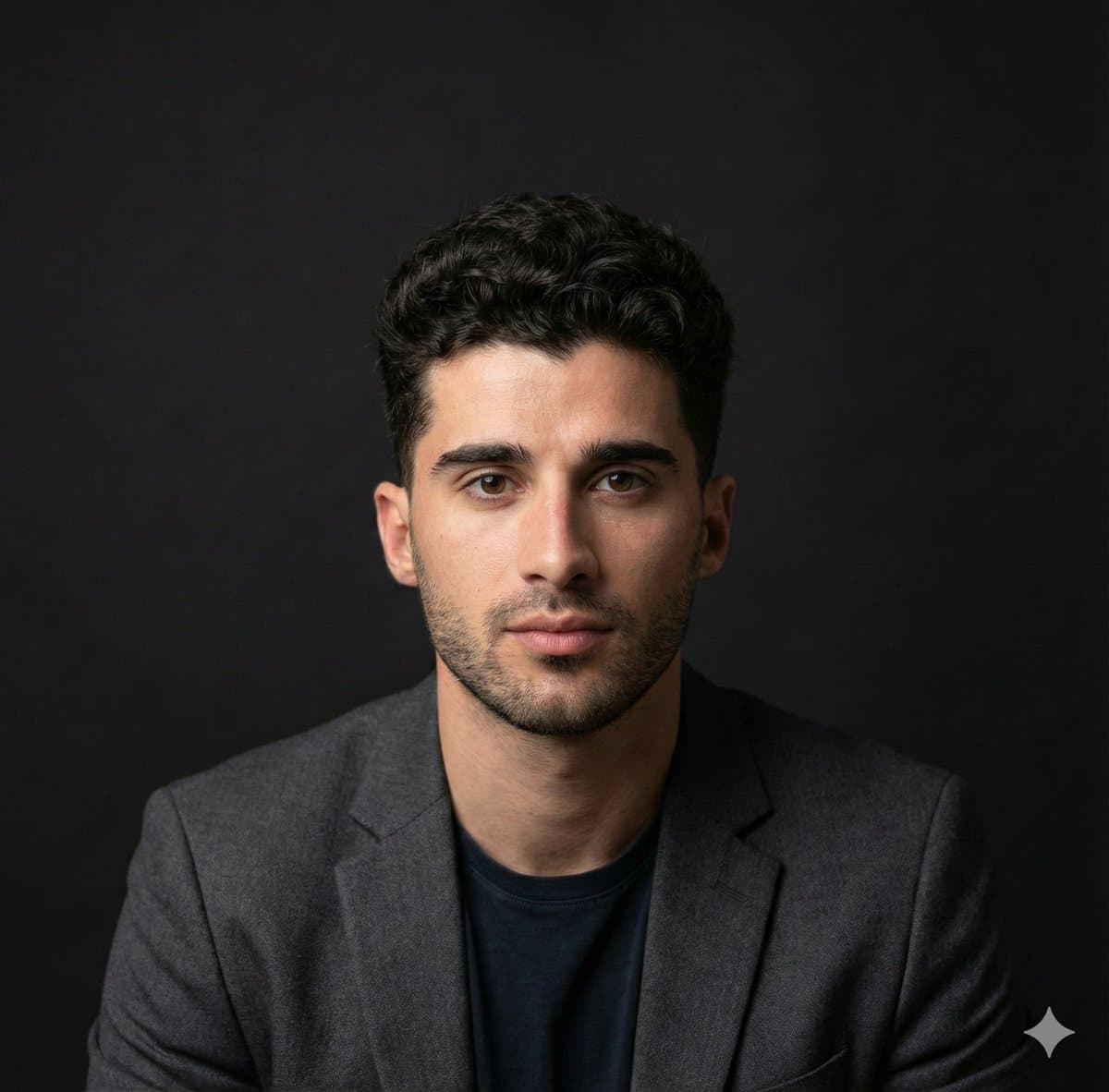 Professional Male Portrait Photography | Dark Background - Portrait Photography AI prompt
