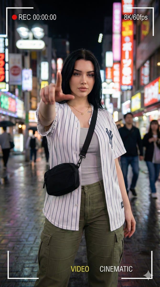 Urban Night Fashion Portrait | Cinematic Street Style - Fashion Photography AI prompt