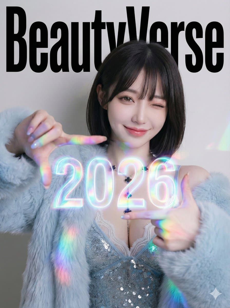 Cheerful Woman BeautyVerse Magazine Cover 2026 Portrait - Portrait Photography AI prompt