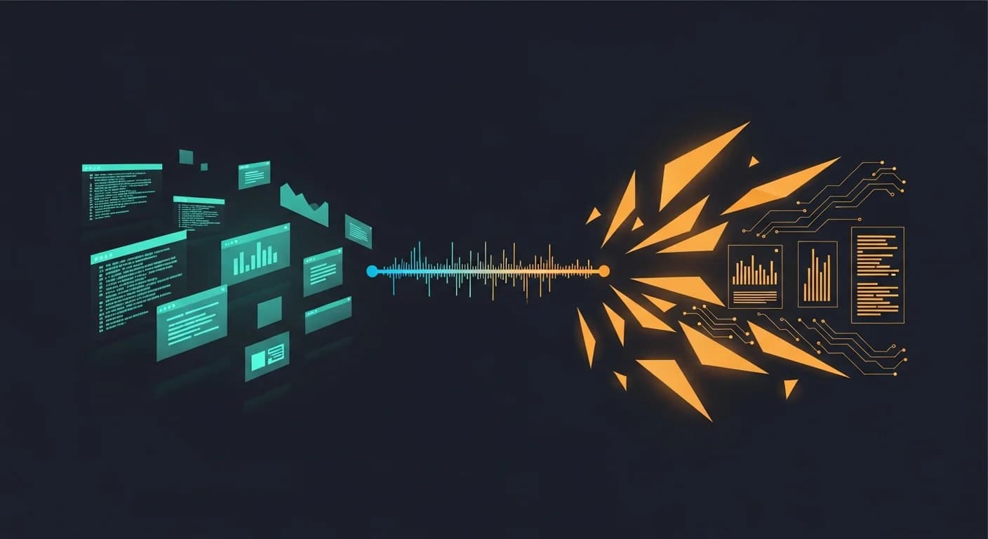 Editorial illustration of the Gemini CLI to Antigravity CLI migration: an old terminal window fading into a new Go-based terminal window, connected by a calendar marker for June 18, 2026.