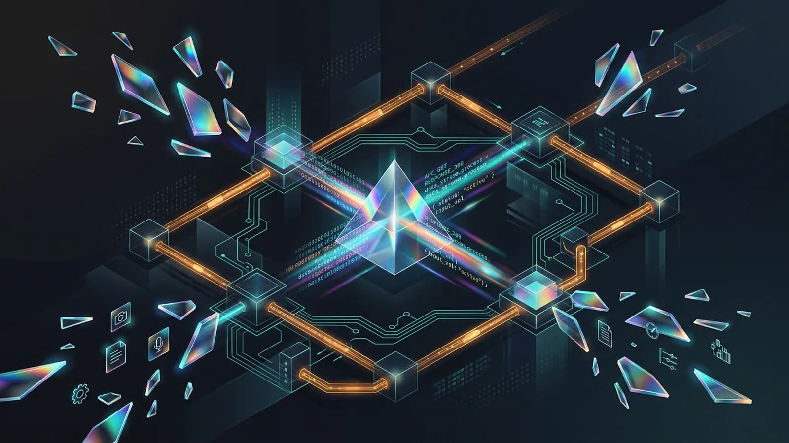 Editorial hero illustration for Gemini Omni Flash: Developer Guide (API + Code)