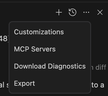 Customizations Menu Option